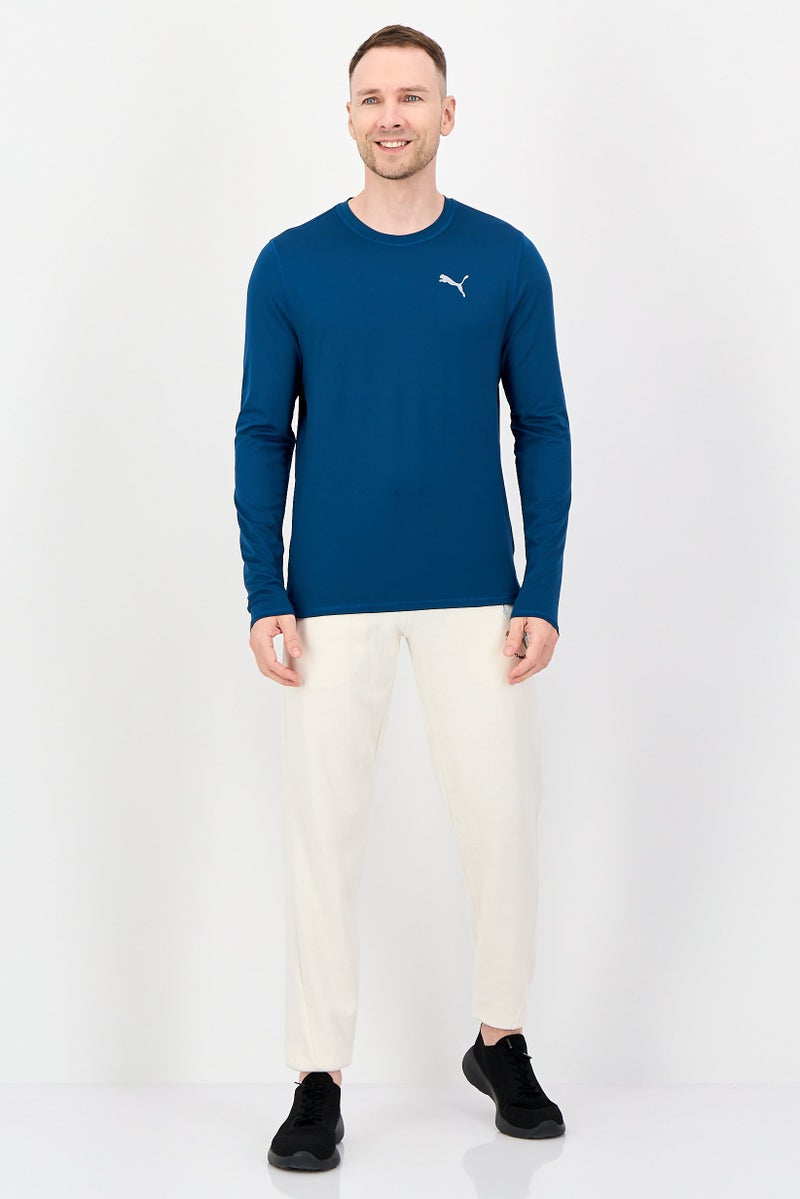 PUMA Men Sportswear Fit Long Sleeve Running T-Shirt, Teal Blue - Image 4